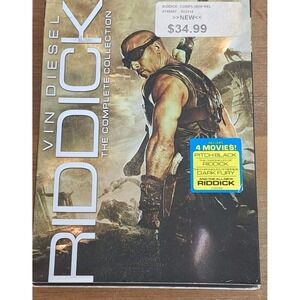 Riddick The Complete Collection 4 Movie DVD 3 Disc Set Vin Diesel Sci-Fi